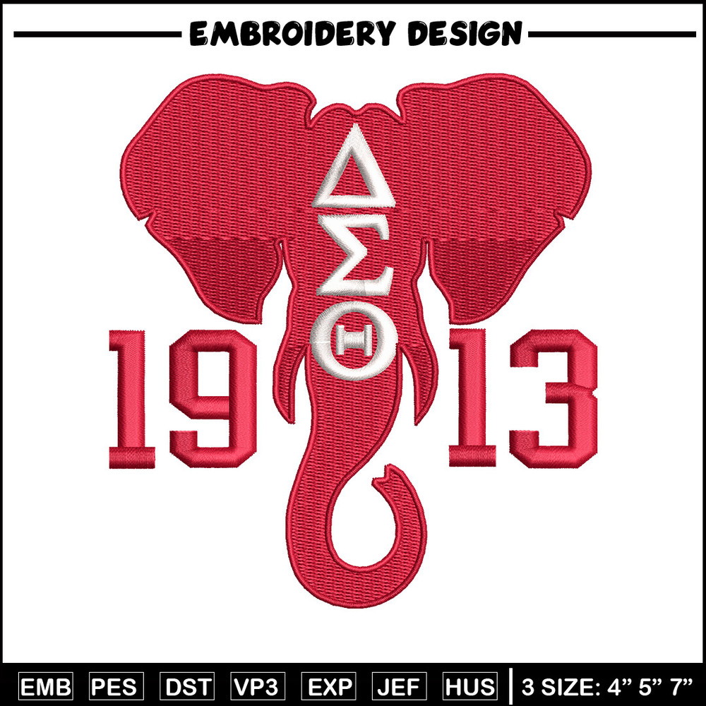 1913 elephant embroidery design, Logo embroidery, Embroidery file, Embroidery shirt, Emb design, Digital download.jpg