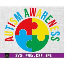 autism awareness svg, puzzle piece svg, autism support, 2nd april svg, be kind svg, autism proud, gift for autism, round