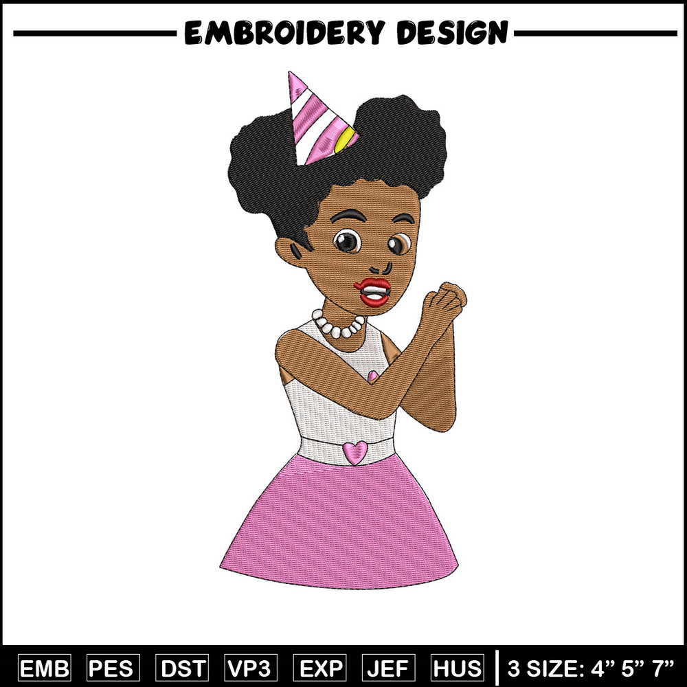 Black girl embroidery design, Gracies Coner embroidery,Embroidery file,Embroidery shirt, Emb design, Digital download.jpg