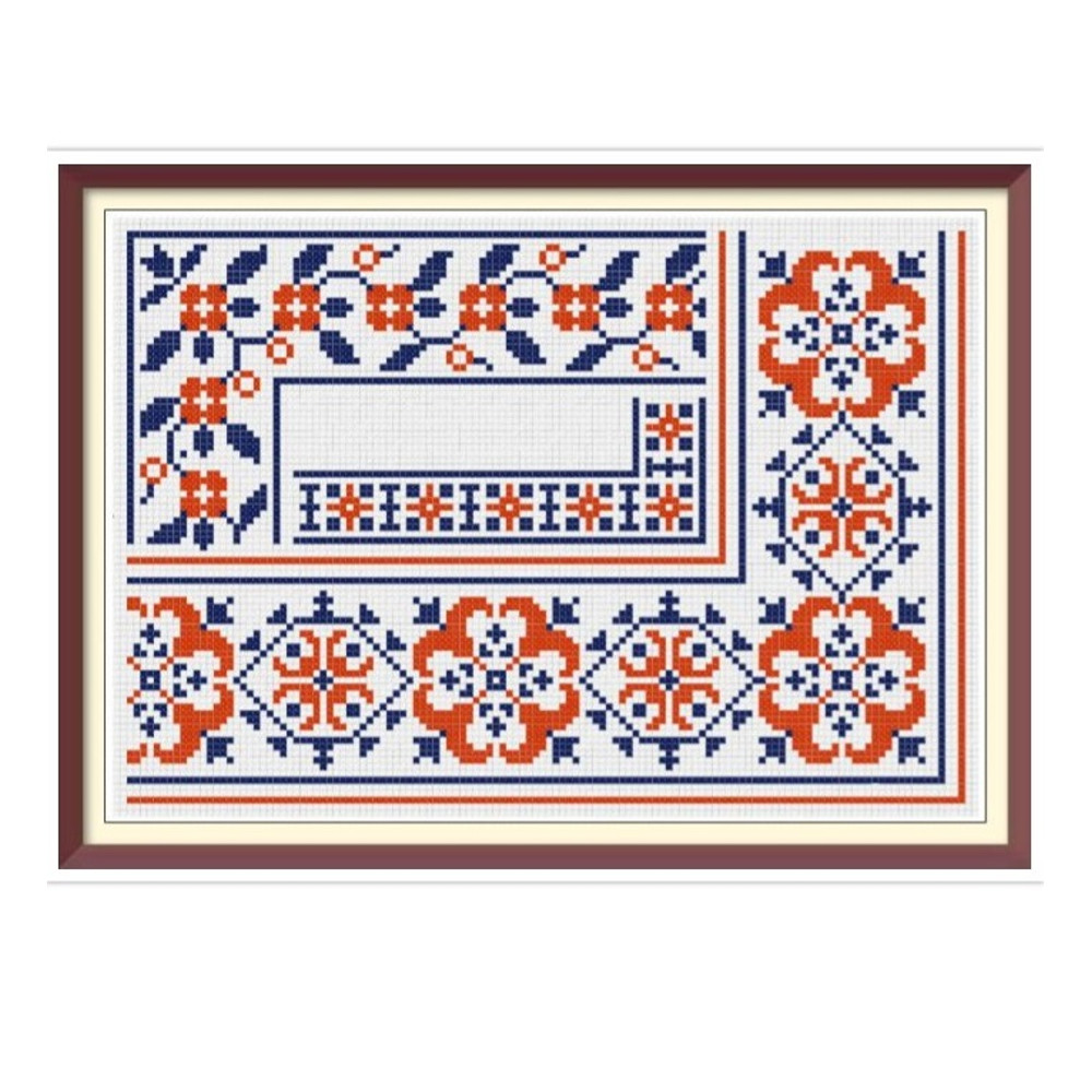 Borders - Cross Stitch Pattern - Corners, Inserts and General Motifs - Antique Sampler PDF Counted Vintage Pattern - Reproduction of 19th century.jpg