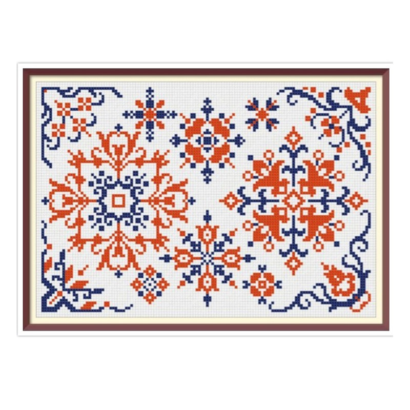 Borders - Cross Stitch Pattern - Corners, Inserts and General Motifs - Antique Sampler PDF Counted Vintage Pattern - Reproduction of 19th century.jpg