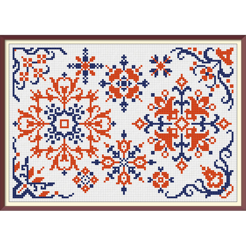 Borders - Cross Stitch Pattern - Corners, Inserts and General Motifs - Antique Sampler PDF Counted Vintage Pattern - Reproduction of 19th century (2).jpg