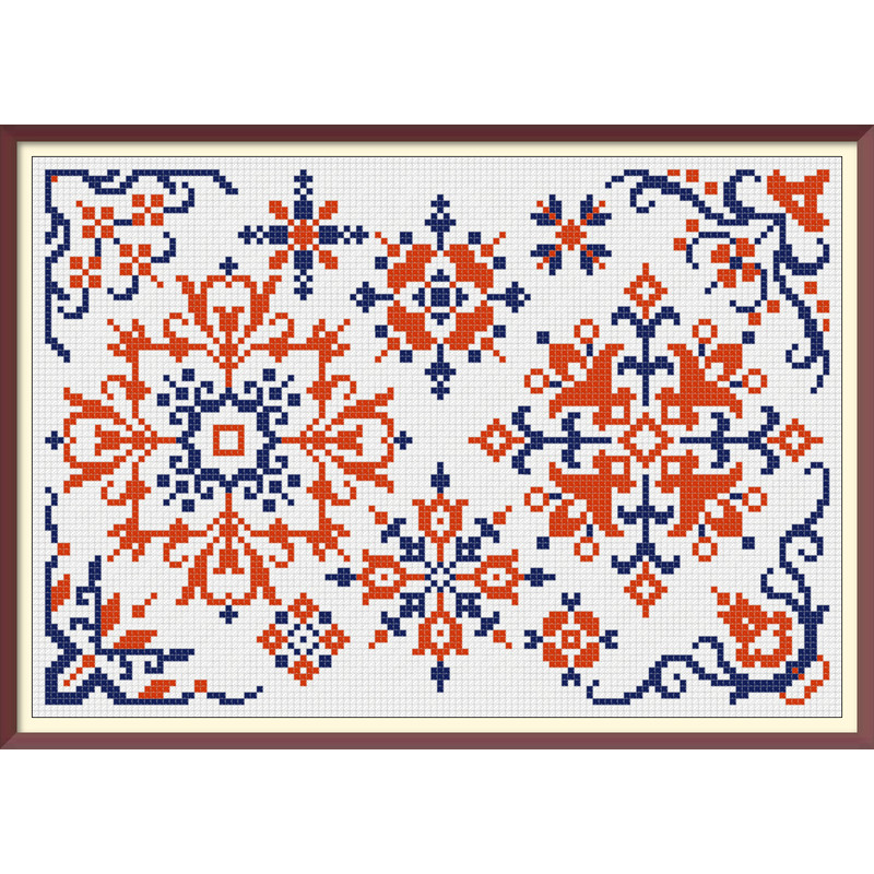 Borders - Cross Stitch Pattern - Corners, Inserts and General Motifs - Antique Sampler PDF Counted Vintage Pattern - Reproduction of 19th century (2).jpg