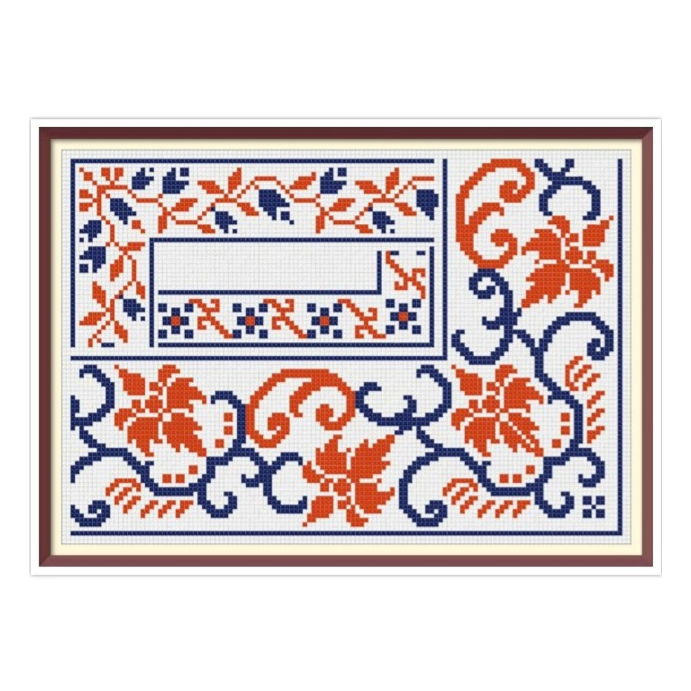 Borders - Cross Stitch Pattern - Corners, Inserts and General Motifs - Antique Sampler PDF Counted Vintage Pattern - Reproduction of 19th century.jpg