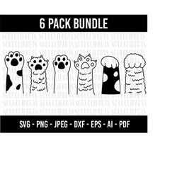 cod469-cat paws set svg /animals paw svg cut file / car decal svg / eps vector files for silhouette, cricut, cutting plo