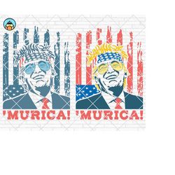 donald trump murica flag svg, merica svg, trump american flag svg, trump svg, murica svg, trump 2024 svg, trump sunglass