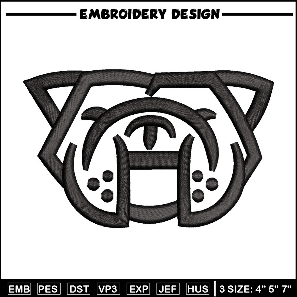 Bull dog embroidery design, Bull embroidery, Embroidery file, Embroidery shirt, Emb design, Digital download.jpg