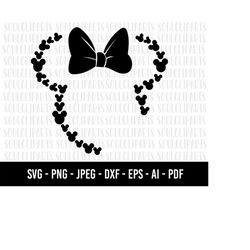 cod952- minnie monogram svg, mickey svg, minnie mouse svg, print svg, sitckers svg, png, clipart, cutting files for cric