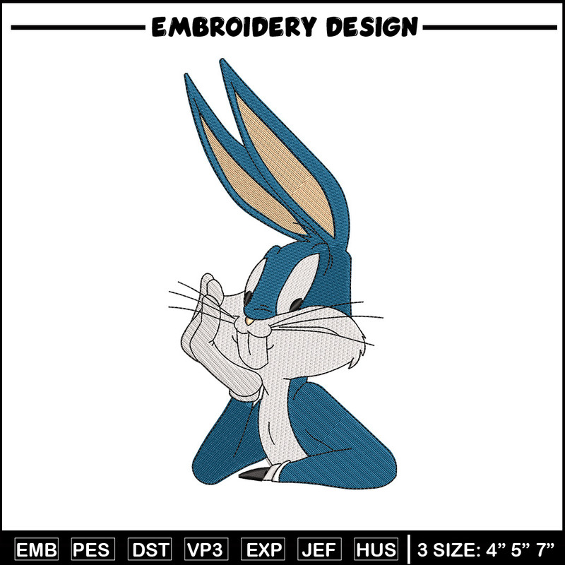 Bunny cartoon embroidery design, Cartoon embroidery, Embroidery file, Embroidery shirt, Emb design, Digital download.jpg