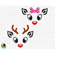 rudolph the red nosed reindeer svg, christmas reindeer svg, rudolph face svg, rudolph reindeer cut files, cricut, silhou