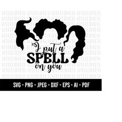 cod1160 - i put a spell on you svg, sanderson sisters svg, sanderson sisters hair svg, hocus pocus svg, sanderson svg, h