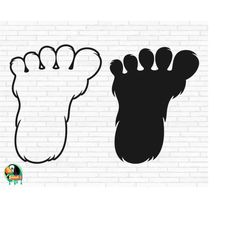 bigfoot print svg, big foot svg, yeti svg, sasquatch svg, bigfoot vector, foot svg, wild monster svg, cut files, cricut,