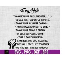 to my besties, we're best friend forever svg, friends svg, besties svg, friendship svg, best friend svg, png files for c