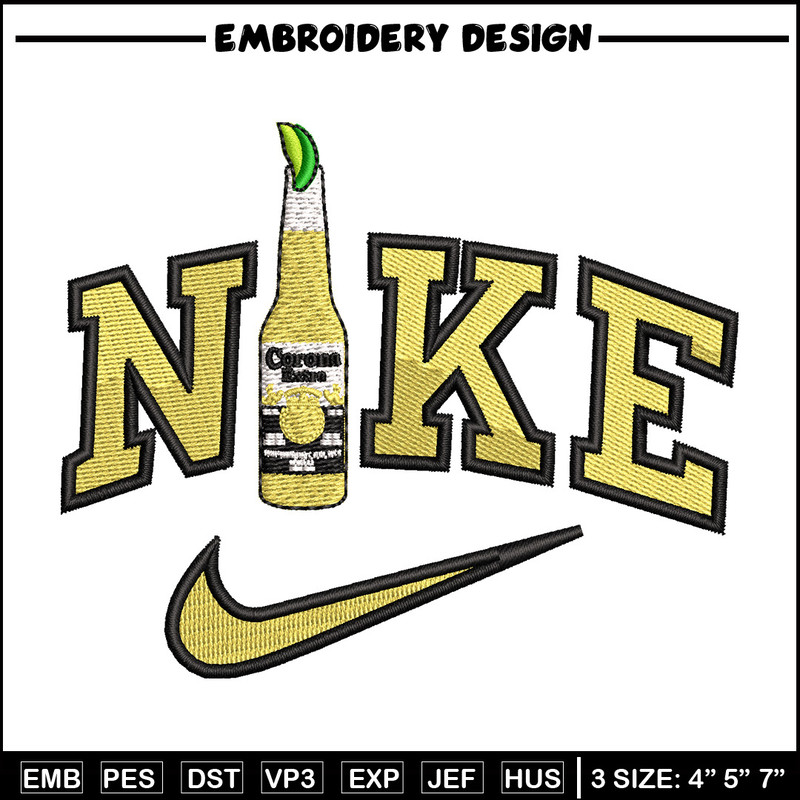 Corona x nike embroidery design, Nike embroidery, Embroidery file, Embroidery shirt, Emb design, Digital download.jpg