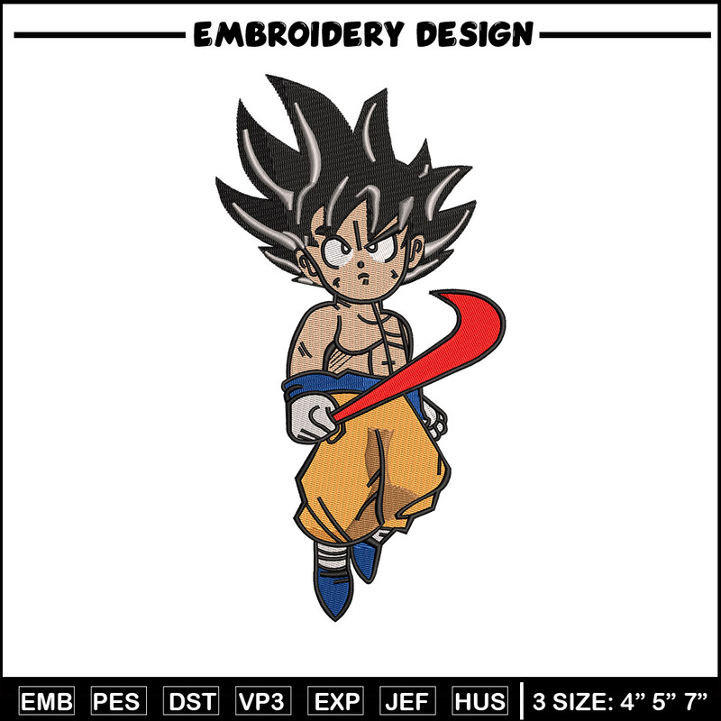 Goku kid nike embroidery design, Dragonball embroidery, Embroidery file, Embroidery shirt, Emb design, Digital download.jpg