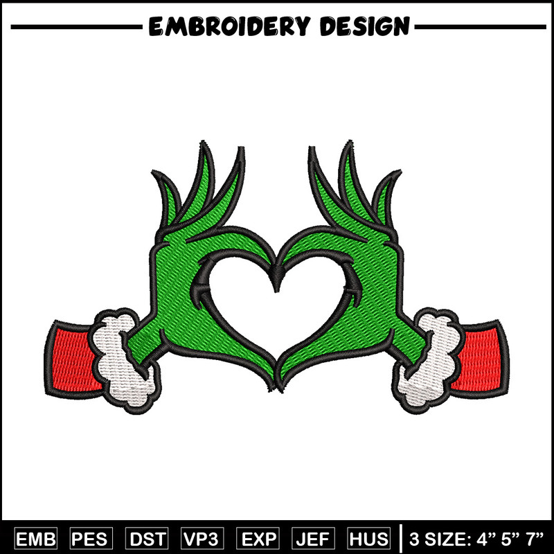 Hand heart embroidery design, Chrismas embroidery, Embroidery file, Embroidery shirt, Emb design, Digital download.jpg