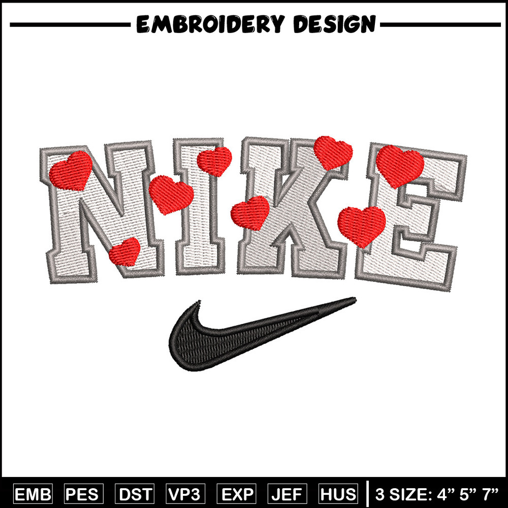 Heart nike embroidery design, Heart embroidery, Nike design, Embroidery shirt, Embroidery file,Digital download.jpg