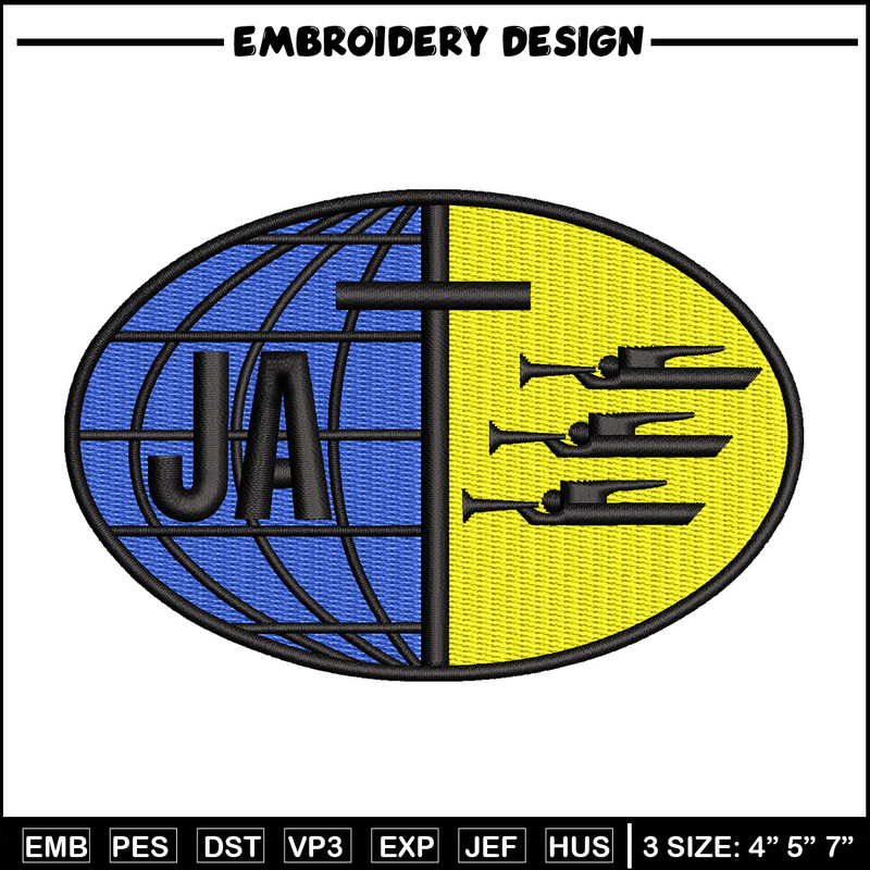 Ja logo embroidery design, Logo embroidery, Embroidery file, Embroidery shirt, Emb design, Digital download.jpg