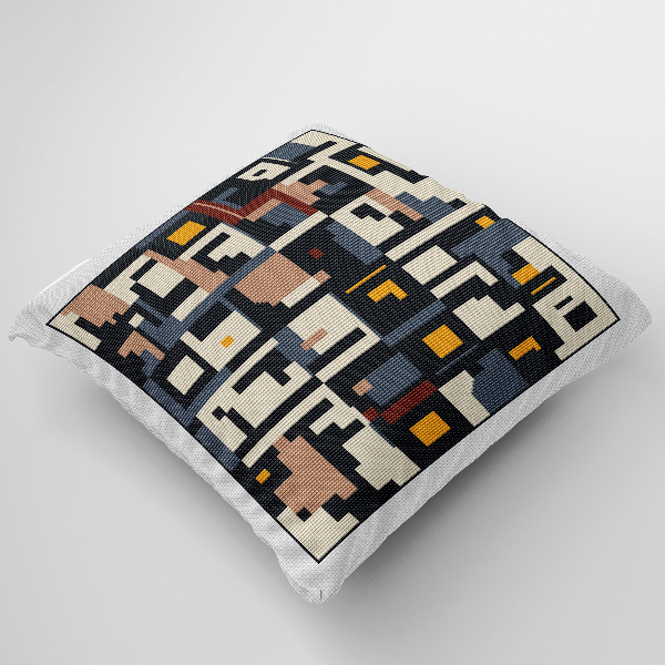 geometric cross stitch pillow pattern