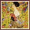 Kit Cross Stitch - Lady with a Fan Gustav Klimt - Embroidery Kit - Needlework Kit (2).jpg