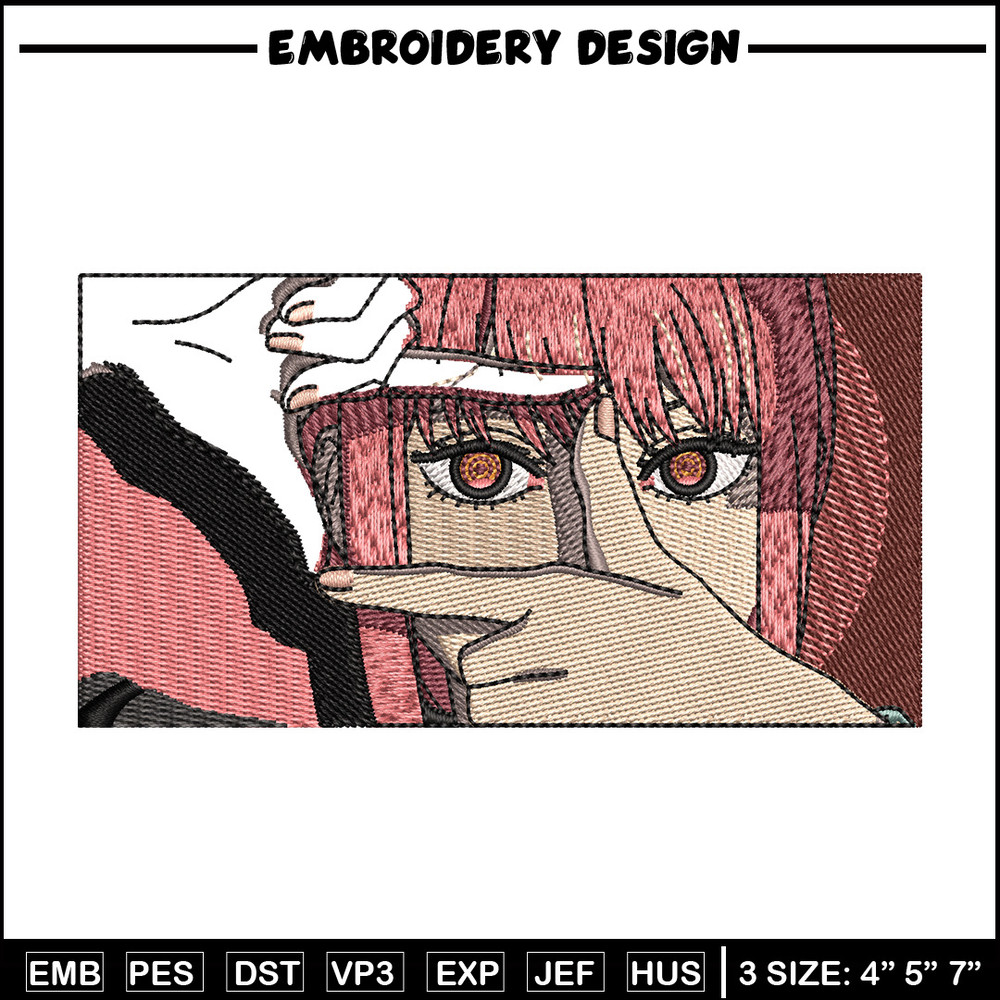 Makima box embroidery design, Chainsaw man embroidery, Embroidery file, Embroidery shirt, Emb design, Digital download.jpg