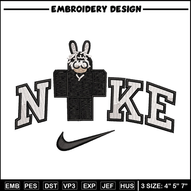 Nike bunny lego embroidery design, Bunny embroidery, Nike design, Embroidery shirt, Embroidery file, Digital download.jpg