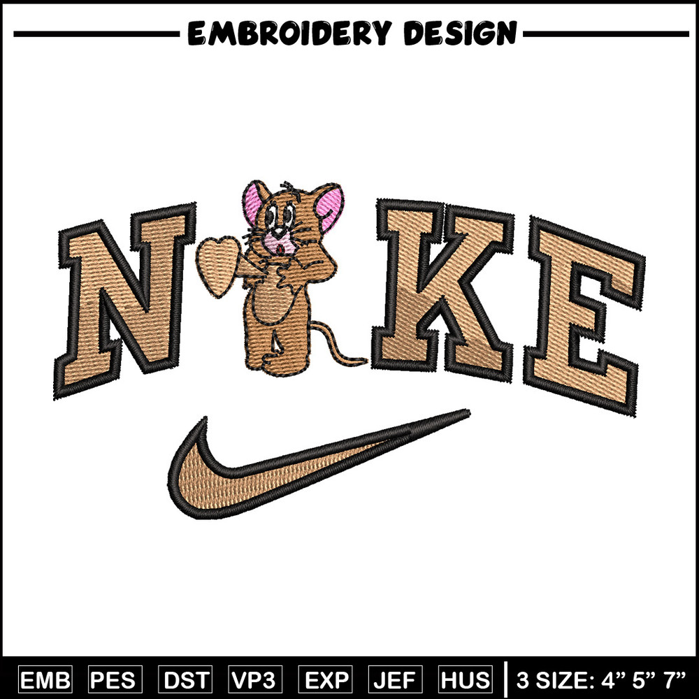 Nike jerry embroidery design, Jerry embroidery, Nike design, Embroidery shirt, Embroidery file, Digital download.jpg