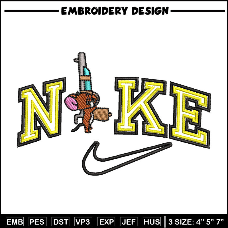Nike jerry embroidery design, Tom jerry embroidery, Nike design, Embroidery shirt, Embroidery file,Digital download.jpg