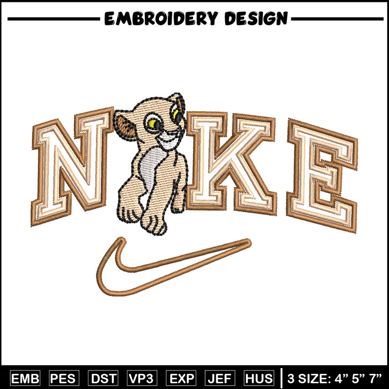 Nike tiger embroidery design, Lion king embroidery, Nike design,Embroidery file,Embroidery shirt,Digital download.jpg