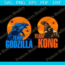 team kong and team godzilla png, kong png, godzilla retro tshirt design png, godzilla png, trendy shirt design, godzill