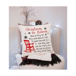 svg, cut file, christmas in heaven pillow cover svg, glowforge, cricut, silhouette, instant download