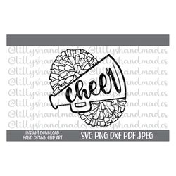 cheer svg, cheer megaphone svg, cheer pom pom svg, cheer mom svg, cheer png, cheer cricut svg, cheer svg files, cheer fa