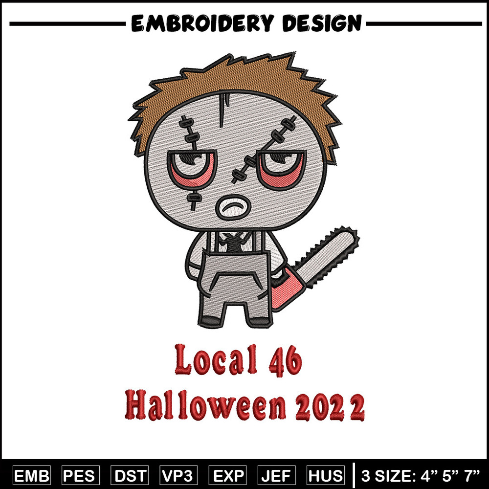 Local 46 embroidery design, Halloween embroidery, Embroidery file, Embroidery shirt, Emb design, Digital download.jpg