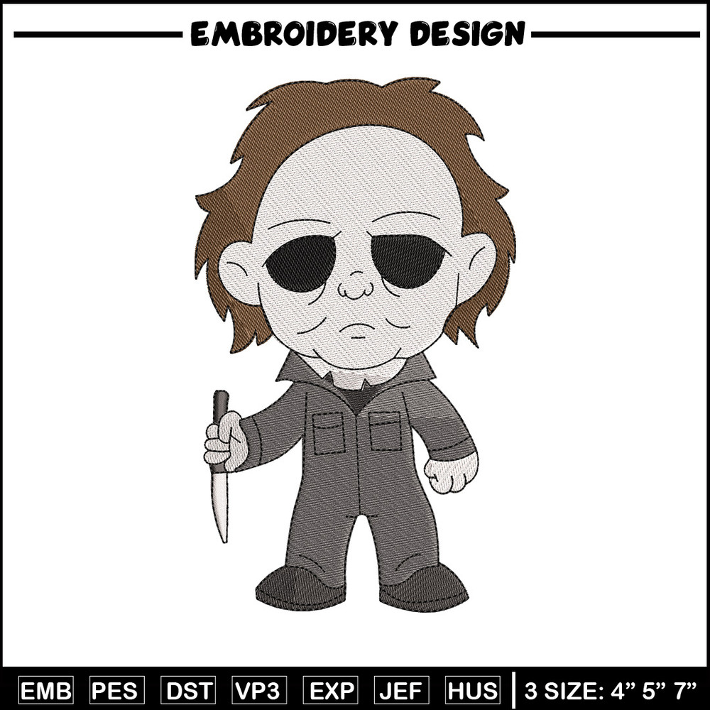 Michael Myers embroidery design, Horror embroidery, Embroidery file,Embroidery shirt, Emb design, Digital download.jpg