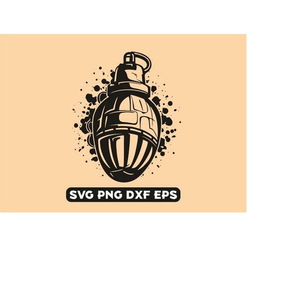 Grenade svg, military svg, army svg, grenade silhouette - Inspire Uplift