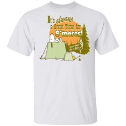 peanuts snoopy woodstock great time for smores t-shirt