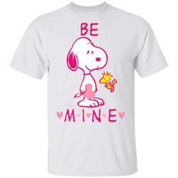 peanuts snoopy and woodstock be mine t-shirt
