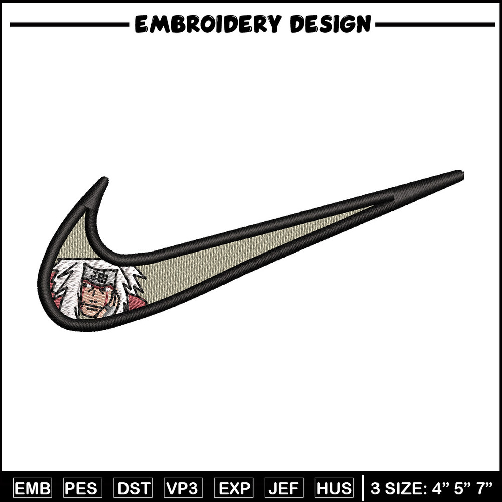 Nike jiraiya embroidery design, Naruto embroidery, Nike design,Embroidery file,Embroidery shirt,Digital download.jpg