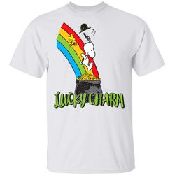 peanuts snoopy and woodstock lucky charm t-shirt