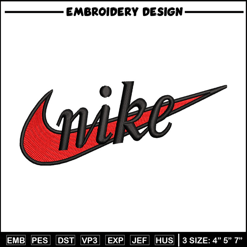 Nike red embroidery design, Nike embroidery, Nike design, Embroidery file,Embroidery shirt, Digital download.jpg