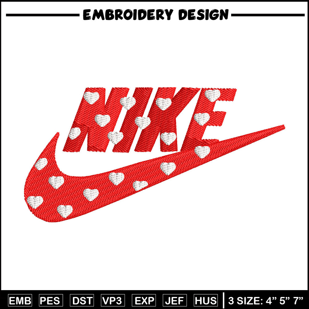 Nike red heart embroidery design, Nike embroidery, Nike design, Embroidery shirt, Embroidery file, Digital download.jpg