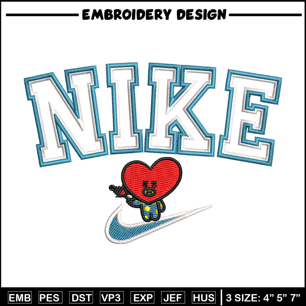 Nike red heart embroidery design, Nike embroidery, Nike design, Embroidery shirt, Embroidery file,Digital download.jpg
