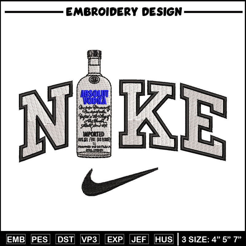 Nike vodka embroidery design, Vodka embroidery, Nike design, Embroidery shirt, Embroidery file, Digital download.jpg