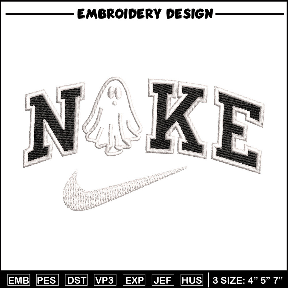 Nike x ghost embroidery design, Ghost embroidery, Nike design, Embroidery shirt, Embroidery file,Digital download.jpg