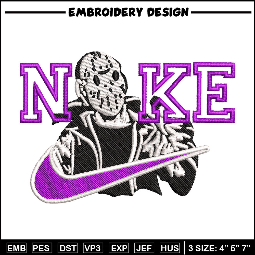 Nike x horror embroidery design, Horror movie embroidery, Nike design, Embroidery shirt, Embroidery file,Digital download.jpg