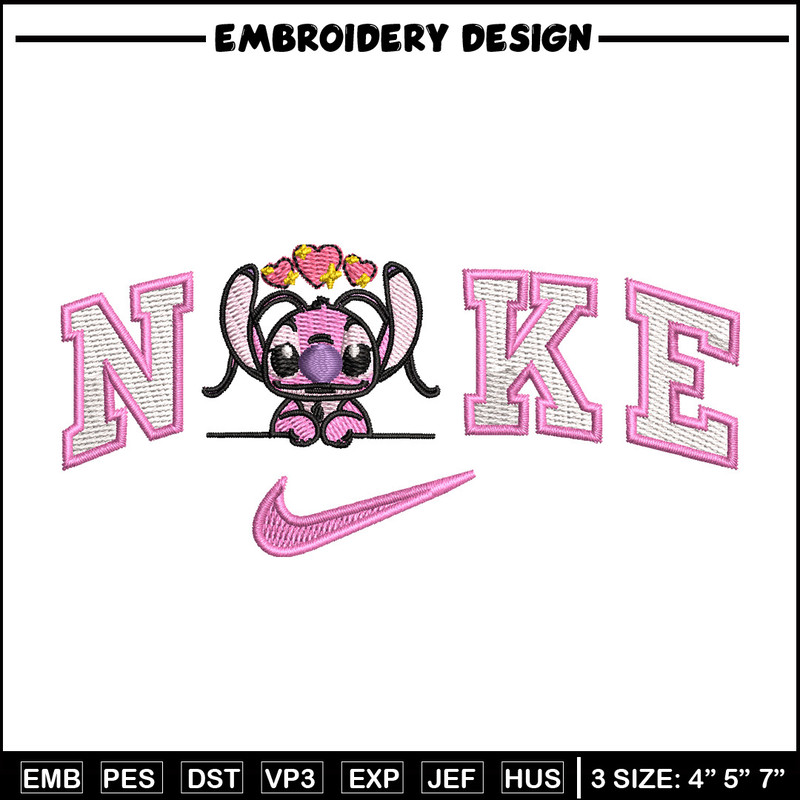 Nike x pink stitch embroidery design, Stitch embroidery, Nike design, Embroidery file,Embroidery shirt, Digital download.jpg