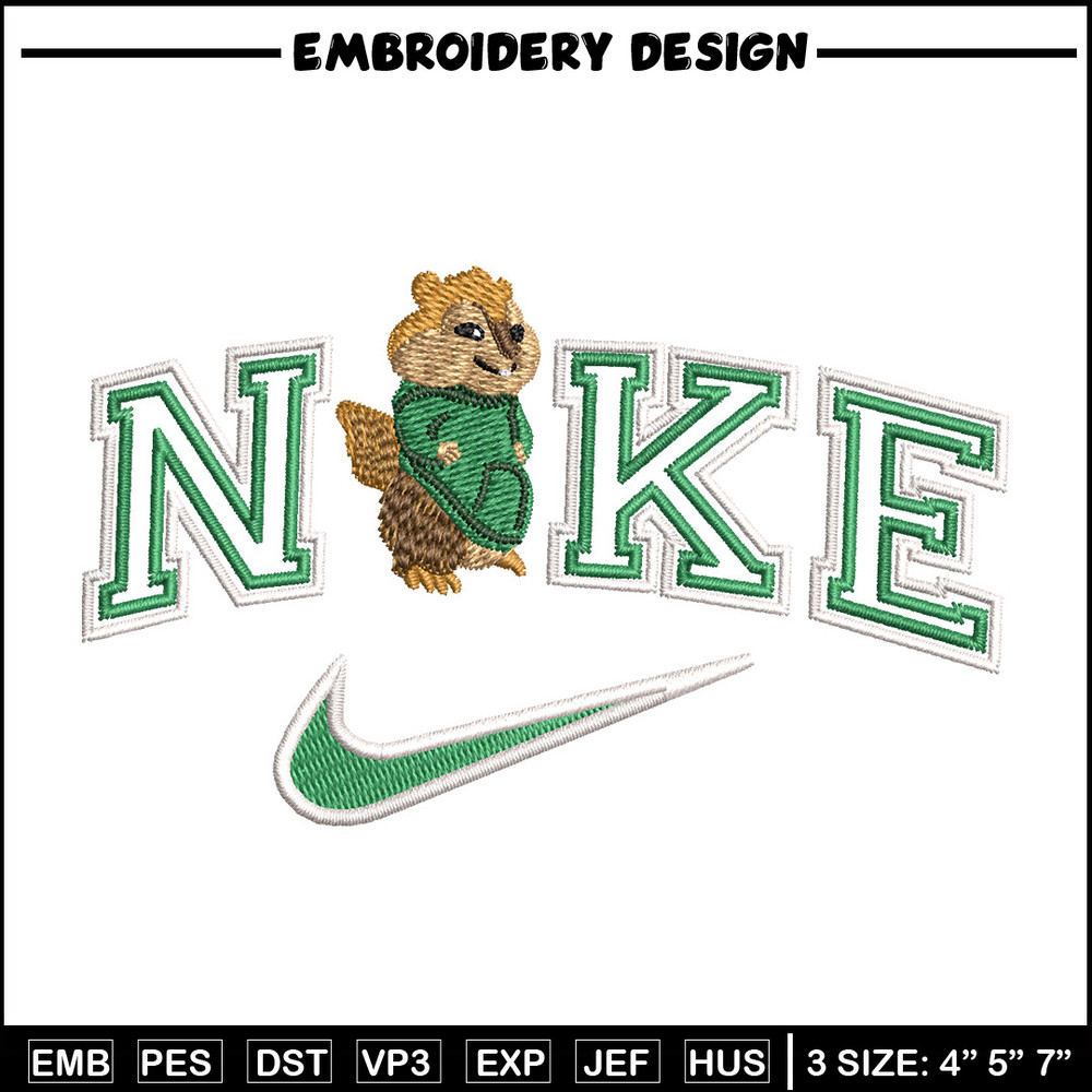 Nike x squirrel embroidery design, squirrel embroidery, Nike design, Embroidery shirt, Embroidery file,Digital download.jpg
