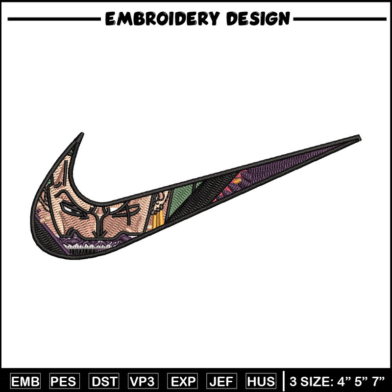 Nike x zoro embroidery design, One piece embroidery, Nike design, Embroidery shirt, Embroidery file, Digital download.jpg