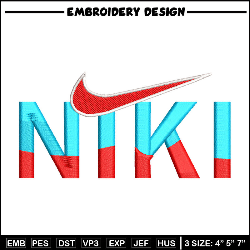 Niki design embroidery design, Nike embroidery, Embroidery file, Embroidery shirt, Emb design, Digital download.jpg