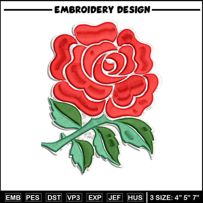 Red rose embroidery design, Rose embroidery, Emb design, Embroidery shirt, Embroidery file, Digital download.jpg